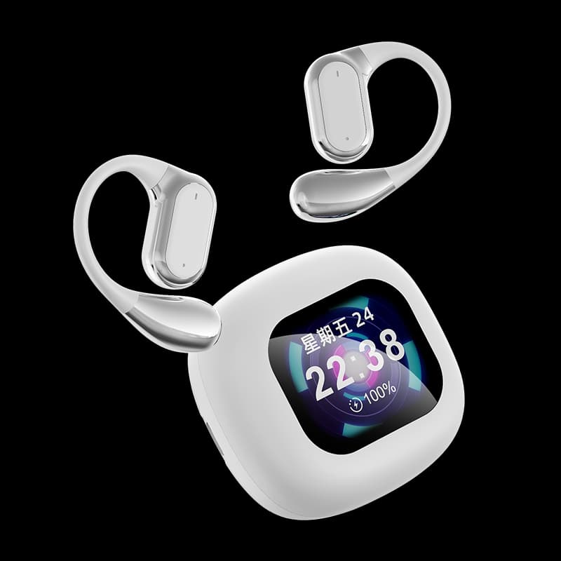 Écouteurs Sans Fil Q18 – Design intelligent avec écran et confort absolu